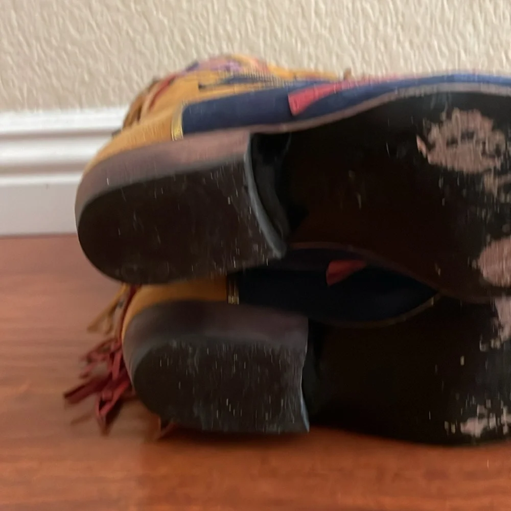 EL VAQUERO Suede Fringed High Boots Well Loved Size 6 - Picture 10 of 10